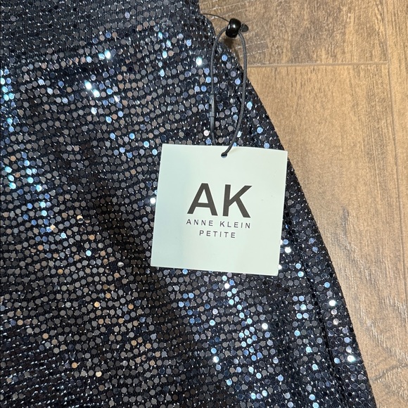 Anne Klein Sparkling Black Wide Leg Pants - Picture 2 of 5